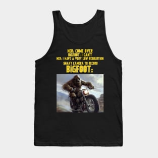 Bigfoot motorbike meme Tank Top